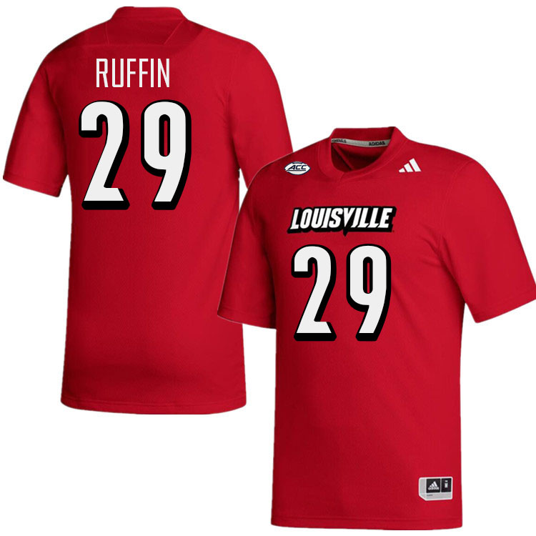 Men #29 Blake Ruffin Louisville Cardinals College Football Jerseys Stitched-Red